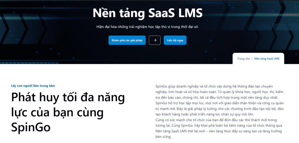 spingo cung cap nen tang dao tao chuyen nghiep, linh hoat va so hoa