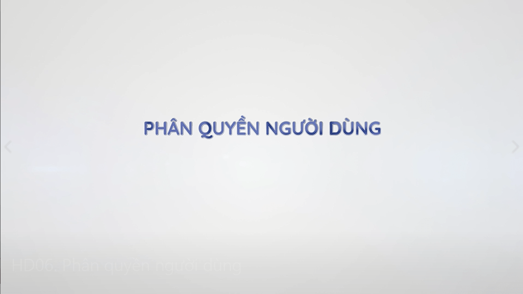 Ad6. Phân quyền người dùng